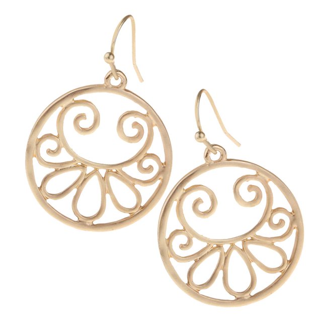 Oro Flower Honeybee Cuelga Los Pendientes Stud Party Jewelry Gift 2.4x3.4cm