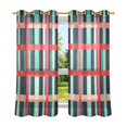 thumbnail image 6 of Yayeee Window Curtains Set of 2 for Living Room Light Filtering 63"x42", Green Plaid, 6 of 7