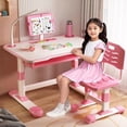 thumbnail image 2 of Floseru 2026 New Updated Kids Desk and Chair Set, Height Adjustable Astronaut Pattern Children School Desk with Shelf & Large Drawers, Kids Writing Study Table for Boys Girls 3+, 2 of 10