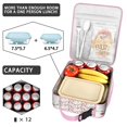 thumbnail image 4 of Tropical Flower and Leaves Insulated Lunch Box Women Reusable Lunch Tote Bag Fit Most Bento Boxes Lunchbox Office Hiking, 4 of 6