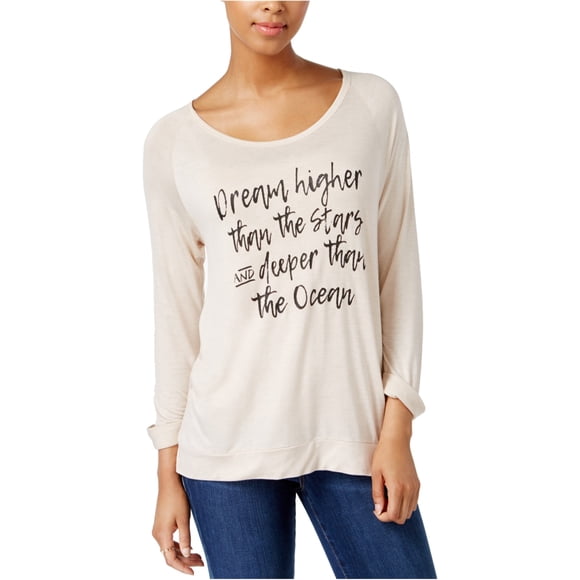 Jamie & Layla - Camiseta gráfica informal para mujer, color beige, pequeña