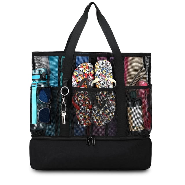 Bolsa de playa UYLIA con hielera para mujer, 19 de largo x 17,7 de alto x 7,6 de ancho