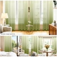 thumbnail image 5 of JIUZHEN Semi Sheer Curtains for Living Room - Grommet Top Gradient Ombre Voile Window Drapes for Bedroom Home Decor, Set of 2 Panels, Olive Green, 52 x 96 Inches Long, 5 of 7
