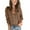 Brown, variant on Cute Sweater Women Solid Long Sleeve V Neck Button Up Hollow Out Cardigan Casual Knitted Warm Sweaters