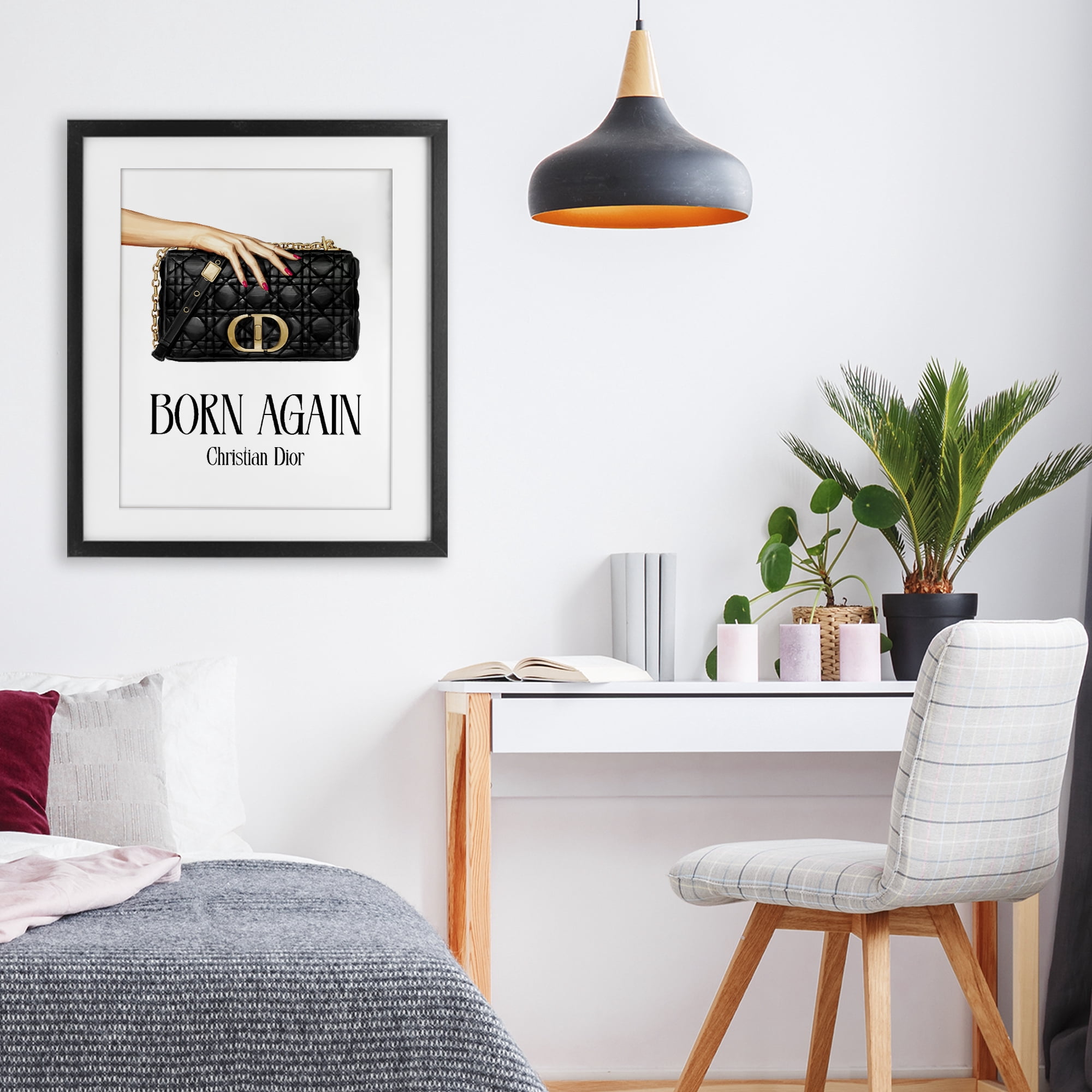 Stupell Industries Born Again Christian Luxury Black Framed Print Under Glass, design by Ziwei Li