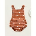 thumbnail image 2 of Toddler Baby Girls Boys Romper, Sleeveless Backless Sun/Diamond Printed Bodysuit, 2 of 9