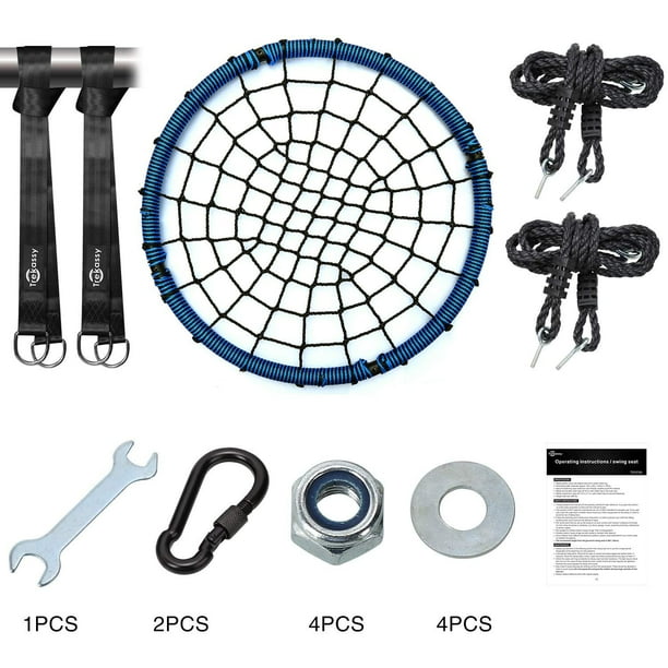 Trekassy 660 lb spider web swing 40 inch for tree kids with steel frame and 2 hanging straps new arrivals