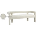 thumbnail image 3 of Meridian Furniture Athena Cream Velvet Bench, 3 of 23