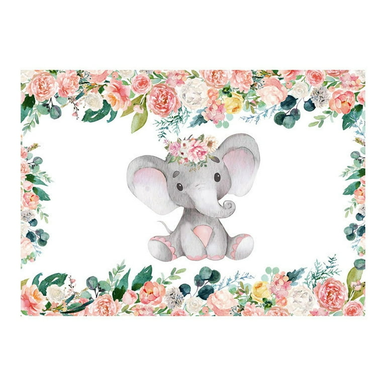 Elephant backdrop for baby shower 2025