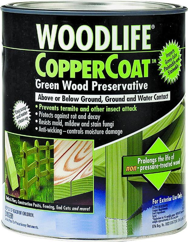 New WoodLife 1904A Woodlife Copper Coat Green Wood Preservative Quart