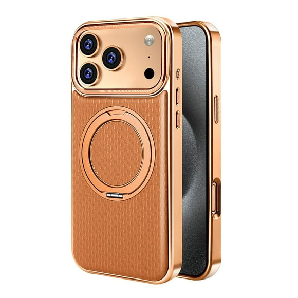 Case For IPhone 17 Pro Max/17 Pro/17 Air/17, Luxury Leather Case Slim Kickstand Cover Magnetic Wireless Charging Shell