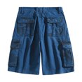 thumbnail image 3 of IROINNID Cargo Shorts for Men Plus Size Cargo Shorts Multi-Pockets Relaxed Summer Beach Shorts Pants,Blue, 3 of 3