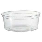 WNA Deli Containers, 8 oz, Clear, Plastic, 50/Pack, 10 Pack/Carton