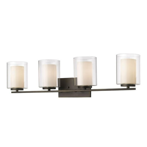 4 Light Vanity Light Fixture in Metropolitan Style 31.5 inches Wide By 7.75 inches High-Olde Bronze Finish Bailey Street Home 372-Bel-1809630