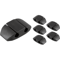 Cordinate Cable Management Dots, Dual Slot, Black, 6pk