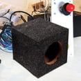 IDEANATEGRATE 1Pair Car Audio Speaker Box Wooden Enclosure Black for ...