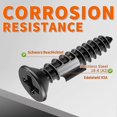 thumbnail image 3 of 100 Pcs Stainless Steel Screws 18-8 A2 Cross Countersunk Head Ph 4 X 20 Mm Black Self Tapping Screws, Stainless Black Oxide Diy Wood Screw M4, 3 of 5