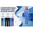thumbnail image 2 of JEFFRICO Scrubs For Women Straight Leg Cargo Pants Lightweight Slim Fit 4 Way Stretch Soft Scrub Pants, 2 of 6