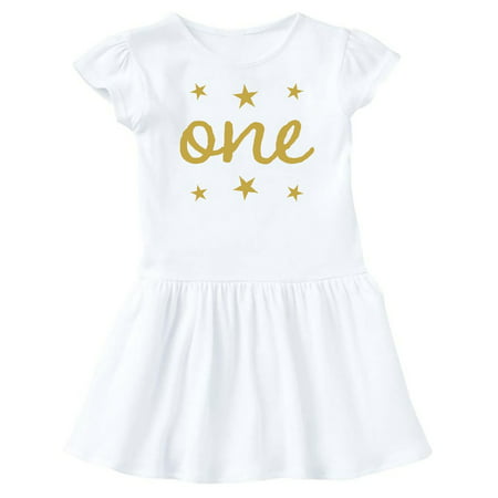 1st Birthday Outfit One Gold Infant Dress