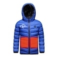 thumbnail image 4 of Lovskoo 4-15Y Kids Teens Unisex Heated Jacket Usb Intelligent Constant Temperature Heated Windproof Plus Size Coat For Children Winter 3 Heated Jacket Coat Blue, 4 of 6