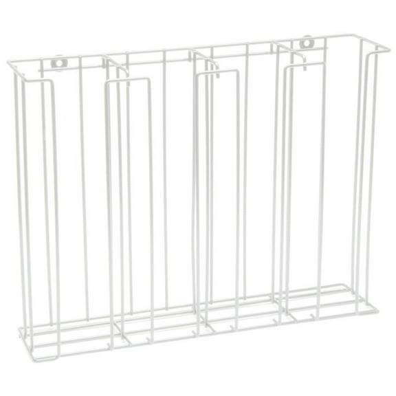 HUBERT Lid and Cup Dispenser Cup and Lid Rack White 4-Compartment Steel Wire - 20 1/2"L x 5"D x 16"H