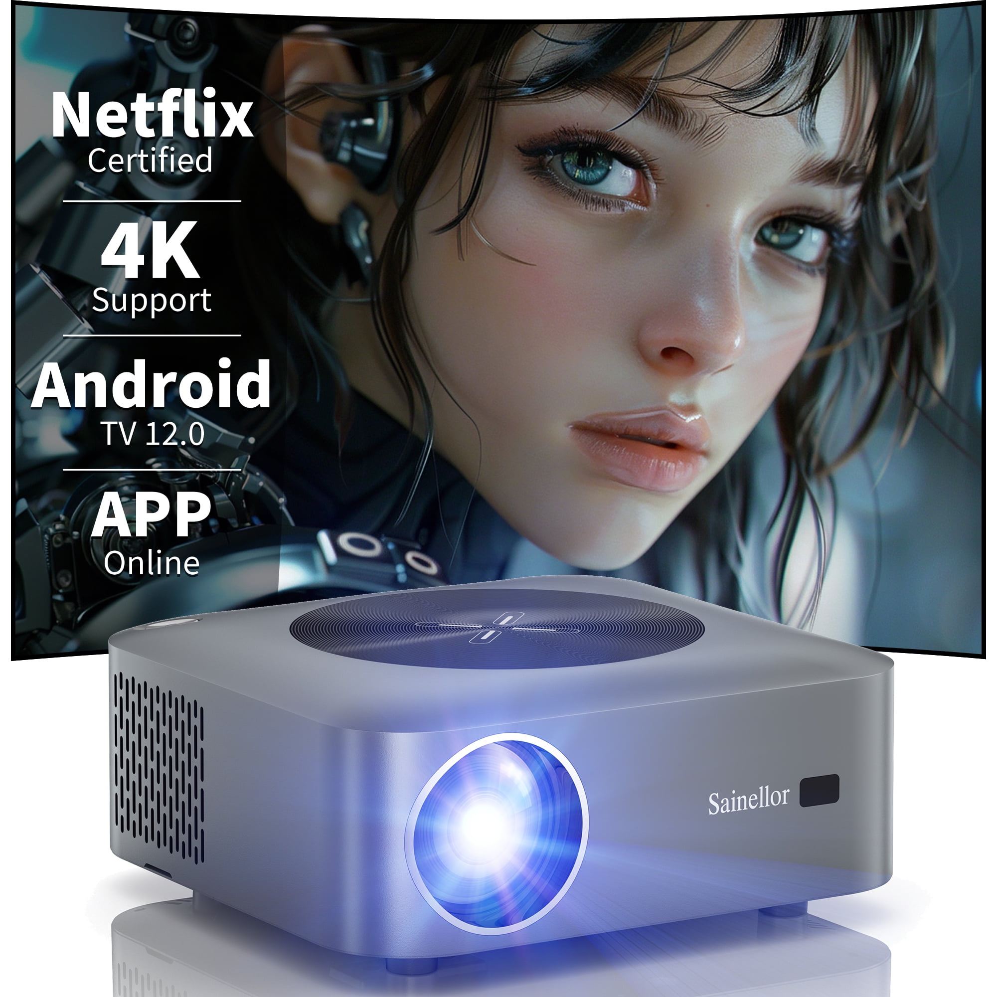 Amazon.com: [Auto Focus/Keystone] 4K Projector with WiFi 6