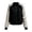 Black, variant on Xijirk Women Polka Dot Raglan Sleeve Bomber Jacket Zip Up Ribbed Trim Outerwear for Spring Fall Casual Street Wear