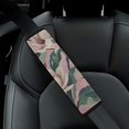 thumbnail image 4 of WYYP Flowers Pink Background Green Leaves Soft Comfort Car Seat Belt Pads Cover 1Pcs, 4 of 5