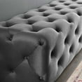 thumbnail image 6 of Modway Amour 72" Tufted Button Entryway Performance Velvet Bench in Gray, 6 of 7