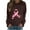 Brown#4, variant on Utoimkio Long Sleeve Fall Tops for Women Oversized 2025 Crewneck Casual Floral Print Shirts Blouses for Women