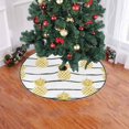 thumbnail image 2 of FMSHPON Pineapple Glitter Pattern Xmas Christmas Tree Skirt Stand Mat for Holiday Party Decoration Indoor Outdoor 36 inches, 2 of 3