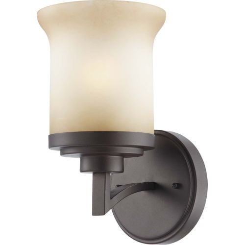 Nuvo Lighting 60 4121 Harmony Single Light Bathroom Fixture with Saffron Glass by Nuvo Lighting