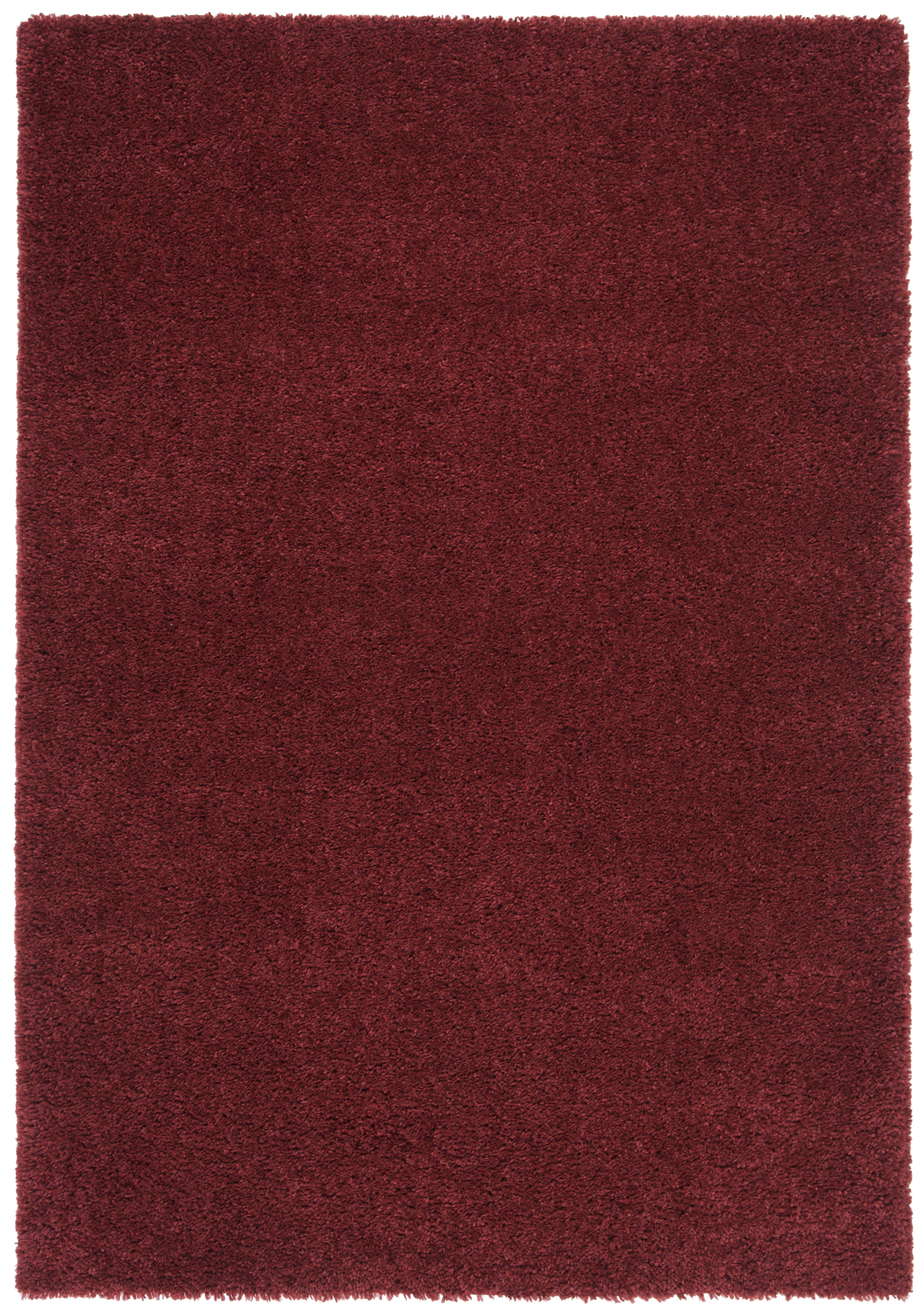Safavieh August Carlene Solid Plush Shag Area Rug, Burgundy, 6' x 8'