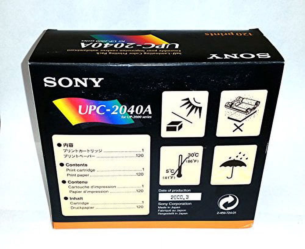 SONY UPC-2040A Paper 120 sheets UPC 2040A 2040A - For Sony printers UP-D2500, UP-D2600S, UP-2330P (4x6)