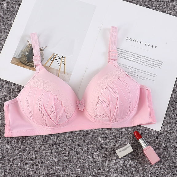 GaThRRgYP Bras for Women GaThRRgYP Woman's Solid Color Comfortable Hollow Out Perspective Bra Underwear No Rims