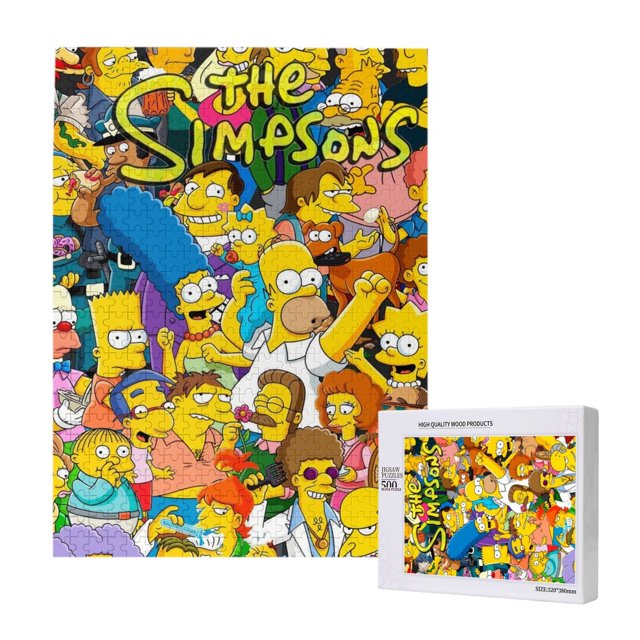 Rompecabezas de madera de Los Simpsons: adecuado para niños adultos, rompecabezas para niños y niñas, juguetes de juego de entretenimiento con rompecabezas.