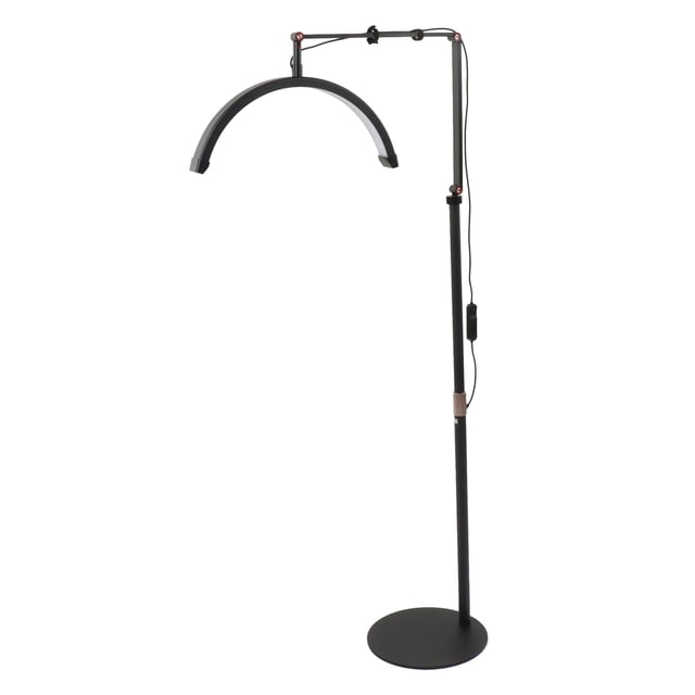 Lámpara LED de pie Jadeshay para salón de belleza con forma de media luna