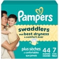 thumbnail image 2 of Pampers Swaddlers Diapers, Size S7 (26-50 lbs), Absorbent, Keeps Baby Dry and Comfortable, Skin Safe Disposable Baby Diaper, 2 of 27