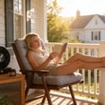 thumbnail image 6 of Non-Slip Rocking Chair Cushion Extra Large Chair Pads with High Back Linen Cushion for Rocking Chair Pack of 1 Gray, 6 of 6