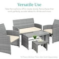 thumbnail image 5 of Best Choice Products Set of 2 Multipurpose Patio Wicker Ottomans w/ Removable Cushions - Gray/Cream, 5 of 8