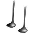 thumbnail image 1 of Bamboohart Slotted Serving Spoons Stainless Steel Ergonomic Handle 1Set 9.1In, 1 of 8