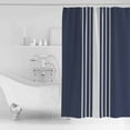 thumbnail image 4 of 60x72 Inch Shower Curtains for Bathroom Vintage Striped Fabric Bath Curtain Decor Midnight Blue Modern Simple Lines Waterproof Restroom Curtains Shower Set Accessories with 12 Hooks 60 Inch, 4 of 6
