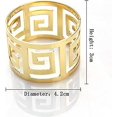 thumbnail image 2 of Napkin Ring, Hollow Back Metal Napkin Clip 12pcs, 2 of 4