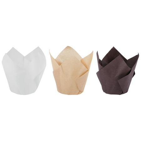 

200Pcs Cupcake Baking Cups Muffin Baking Liners Holders Rustic Cupcake Brown White and Color
