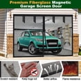 thumbnail image 2 of Single Garage Door Screen Kit, 8x7Ft Magnetic Mesh Screen for Garage Opening 1 Car, Garage Net Cover, Sturdy Fiberglass Magic Curtain Outdoor for Patio, Porch, Window to Keep Bugs Out, Black, 2 of 5