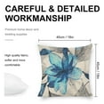 thumbnail image 2 of Blue flowers Linen toss pillowcase decoration pillowcase gifting preferred 18x18 inch cushion cover 4 sets sofa pillowcase sofa bedroom living room car, 2 of 8
