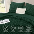 thumbnail image 5 of ANGENIA Full Comforter Sets with Sheet - 7 Pieces Dark Green Bed in a Bag Full, Boho Cream Soft Fluffy Tufted Bed Sets with Comforter, Sheets, Pillowcases & Shams, 5 of 7