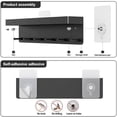 thumbnail image 4 of Porta llaves con estante de 6 ganchos - negro, caja para guardar llaves autoadhesiva, 4 of 5