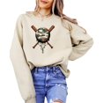 thumbnail image 7 of Camo Baseball Unisex Sweatshirt Camouflage Sports Pride Pullover for Adults, Teens & Kids Sand Sweatshirt Adult Large, 7 of 7