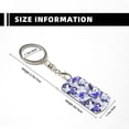 thumbnail image 4 of Goofa Butterflies Printed Rectangular Metal Keychain Bag Charm Floral Charm for Purse Keys Metal Keyring Gift for Women Accessories, 4 of 7